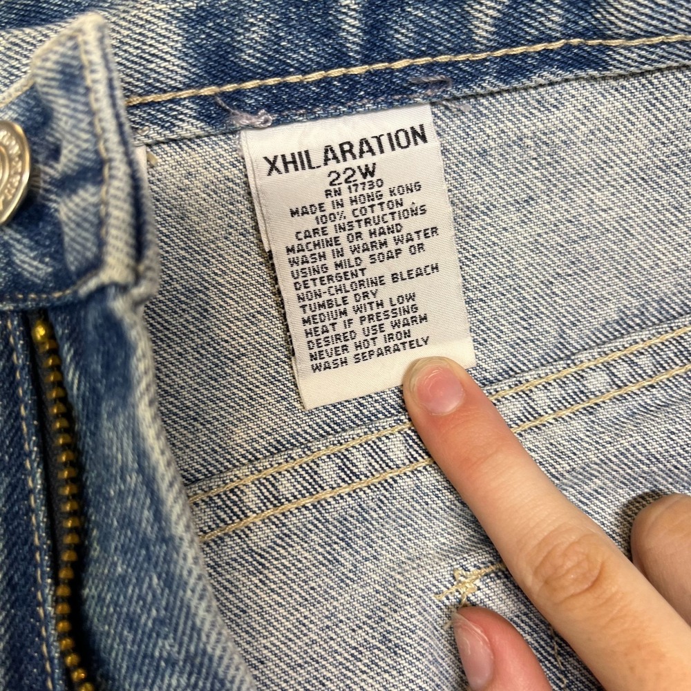 Xhilaration Flare Jeans Women's 22W Blue Cotton Denim Pockets Zip Fly - 39X31 - Picture 10 of 11